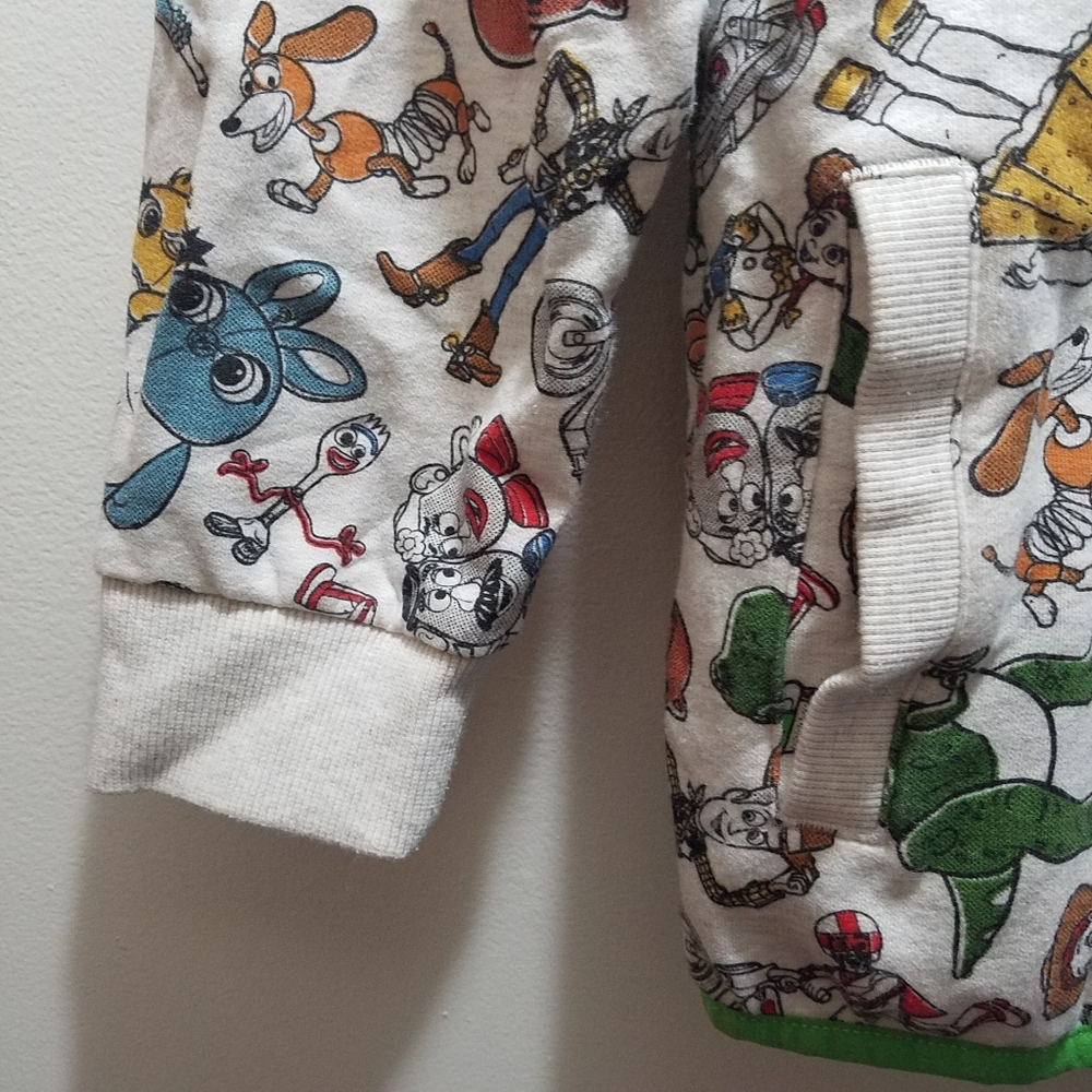 Pixar Toy Story 4 Character Cartoon Print Kids Hoodie Zip 9/10 Disney Sweatshirt - Picture 8 of 13
